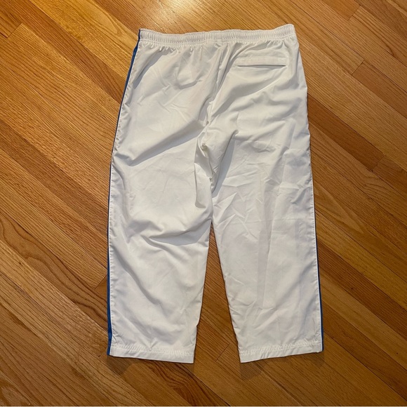 Nike Track Pants Cropped Womens 12-14 LG White Elastic Waist Running Jogging - Picture 5 of 8